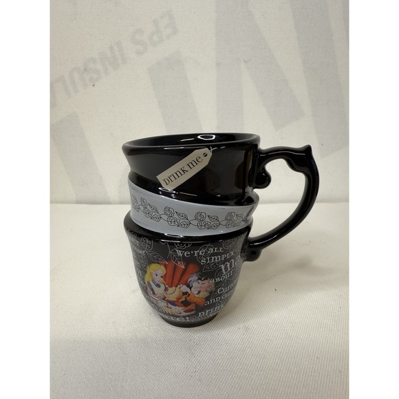 Disney Other - DISNEY Parks ALICE IN WONDERLAND Triple Stacked MAD HATTER Coffee MUG Tea CUP